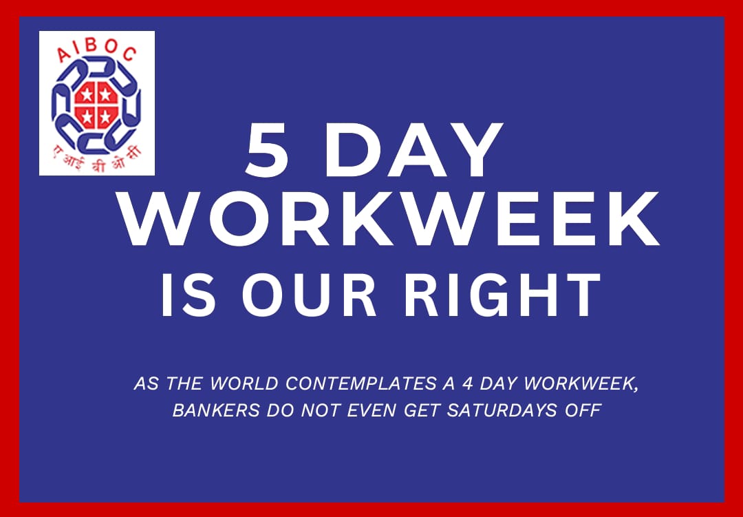 Why are bank officers still working 6 days a week when RBI, SEBI, and most financial institutions follow a 5-day schedule? Is this a special punishment?

<a href="/aiboc_in/">All India Bank Officers' Confederation (AIBOC)</a> <a href="/fboioa_india/">Federation of Bank of India Officers' Associations</a> <a href="/nilesh_pawar15/">Nilesh Pawar</a> @ashishtekale_ <a href="/nsitharaman/">Nirmala Sitharaman</a> <a href="/FinMinIndia/">Ministry of Finance</a> <a href="/DFS_India/">DFS</a> #5DayBanking #UnitedWeStand