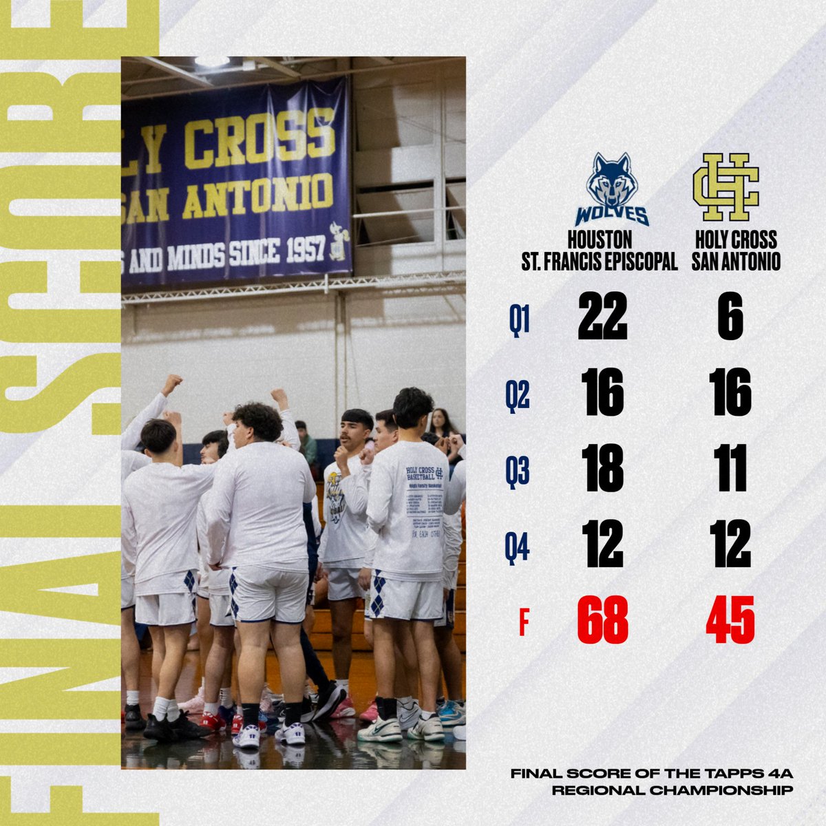 Jacob Bermudez (@txps_jacobb) on Twitter photo From 7-14 to Area Champs.
It was a special season for the <a href="/HCBasketball426/">Holy Cross Knights Basketball</a> Knights and regardless of tonights result, they left an impact as a team for the entire community at Holy Cross San Antonio.
From me to the team that brought me along this season, thank y'all.
#txhsbb From 7-14 to Area Champs.
It was a special season for the <a href="/HCBasketball426/">Holy Cross Knights Basketball</a> Knights and regardless of tonights result, they left an impact as a team for the entire community at Holy Cross San Antonio.
From me to the team that brought me along this season, thank y'all.
#txhsbb
