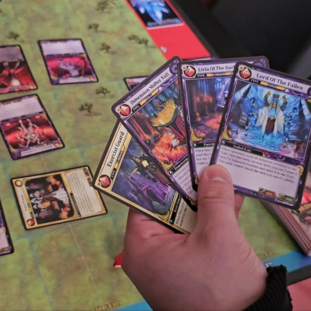 Despaira_TCG's tweet photo. A Preview of Some Despaira Game Testing 🧪
The Exorcist Deck is Quite Strong and fun, as it focuses on sending creatures to the void 🕳
#despairatcg #playtest #playtesting #gametest #boardgametesting #duels https://t.co/ksWV1Z6Y5e