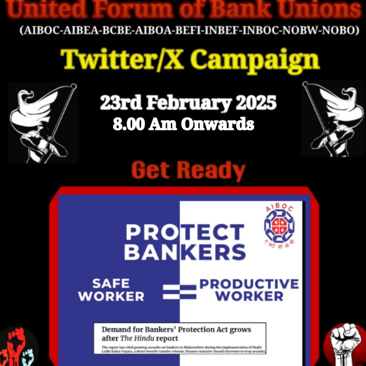 smarimuthukumar's tweet image. #UnitedWeStand #UFBU #AIBEA
