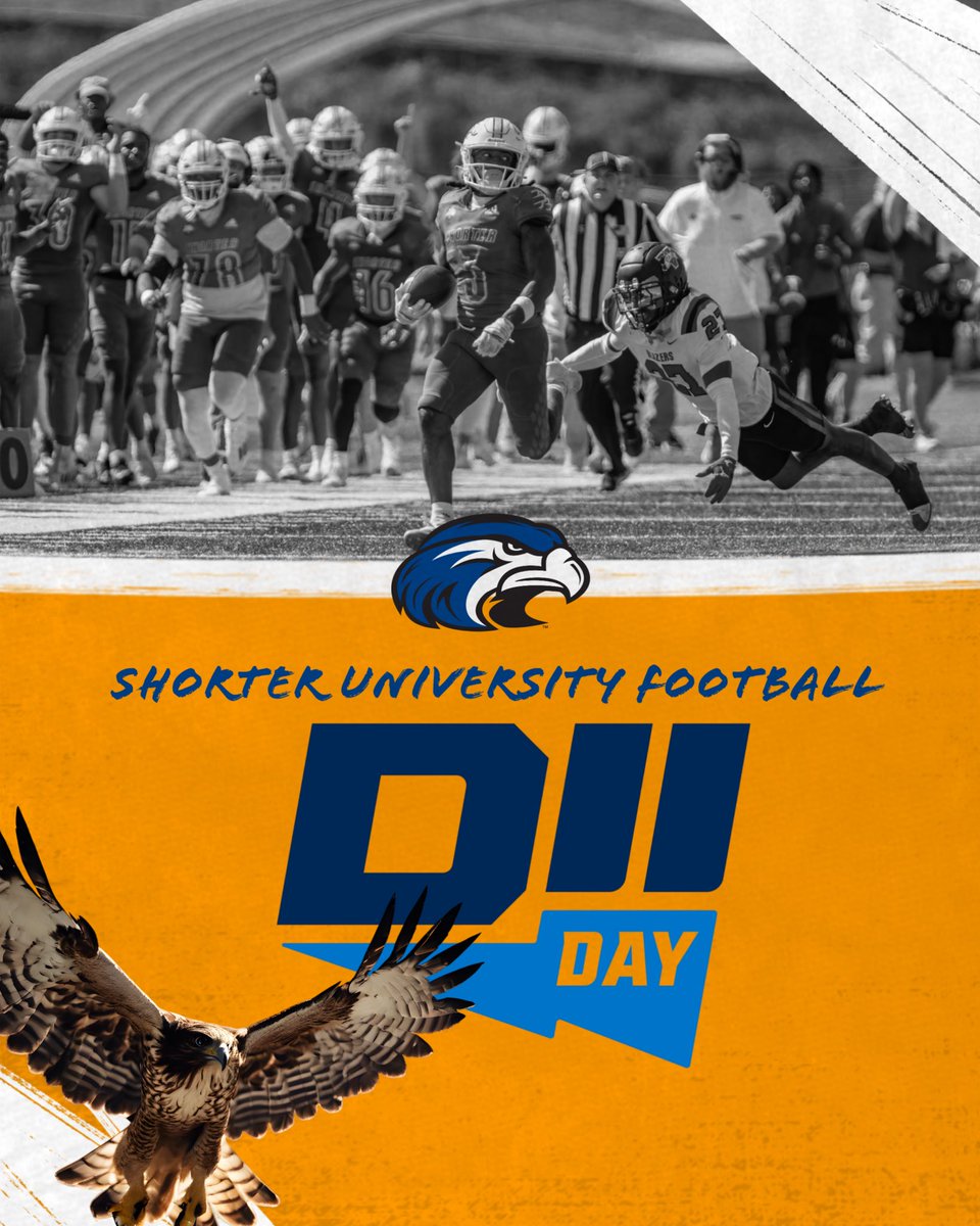NATIONAL D2 DAY 

Is a day to celebrate the impact of athletics and of student-athletes on our campus and community! 

I am so proud and honored to lead the Shorter University football program! Love my team!