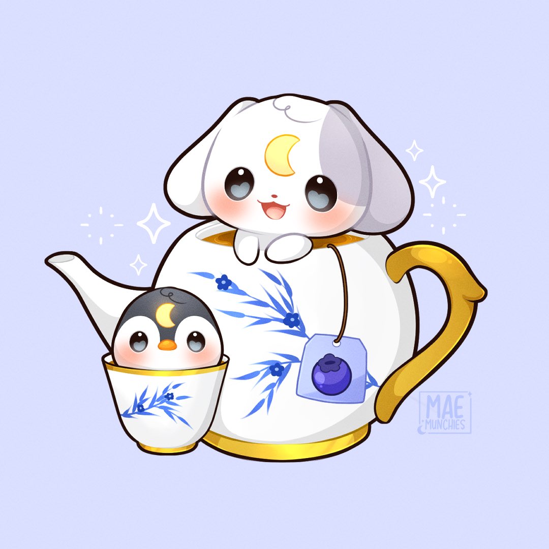 maemunchies's tweet photo. Blueberry &amp; Tea 💙
.
#sticker #cuteart https://t.co/Rqep6W0rhw