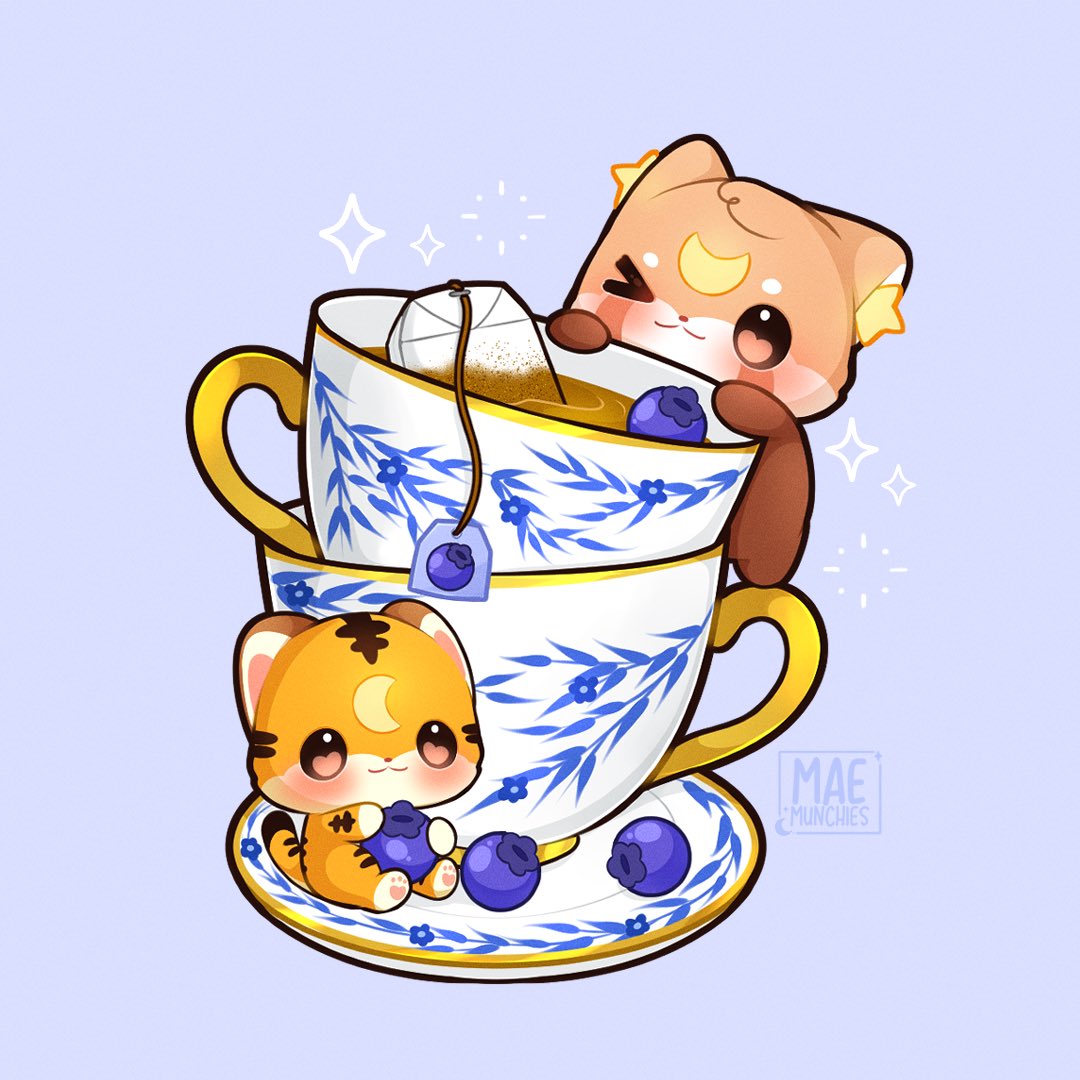 maemunchies's tweet photo. Blueberry &amp; Tea 💙
.
#sticker #cuteart https://t.co/Rqep6W0rhw