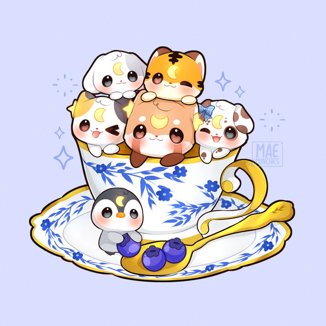 maemunchies's tweet photo. Blueberry &amp; Tea 💙
.
#sticker #cuteart https://t.co/Rqep6W0rhw