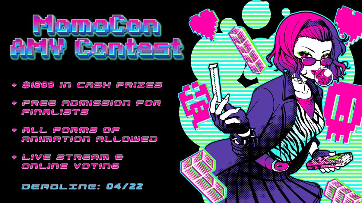 Friendly Reminder that MomoCon's AMV &amp; V-MIX Competition Deadline is 2 months away! (4/22)

Finalists will receive a free 4-day membership and $1,200 in prizes to the winners! momocon.com/amv-contest