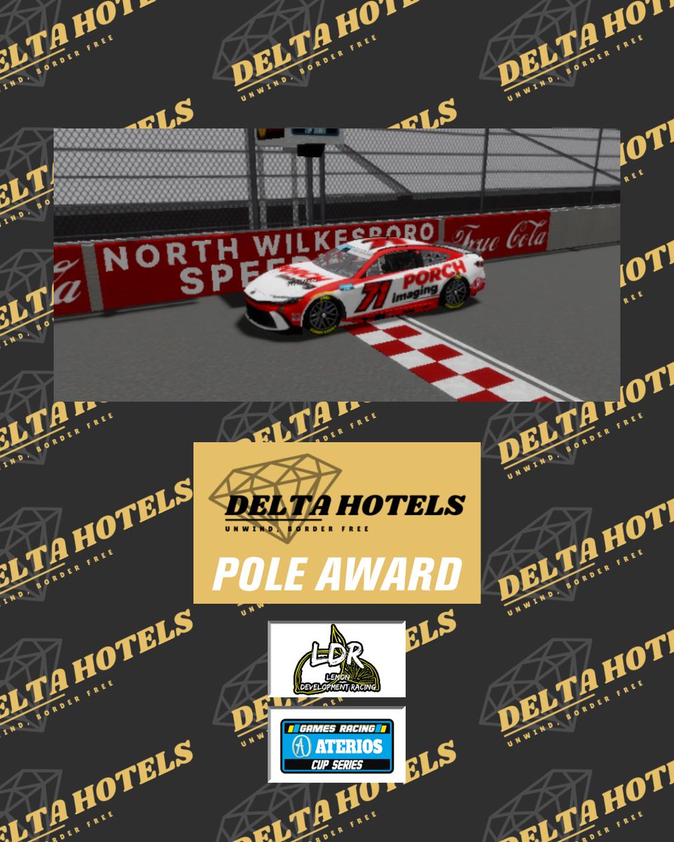 RacingGRA's tweet photo. @HGOffical_  Gets the #DeltaHotelsPoleAward for the Helm Farms 200 at North Wilkesboro Speedway in the https://t.co/0bidwg7Y3b