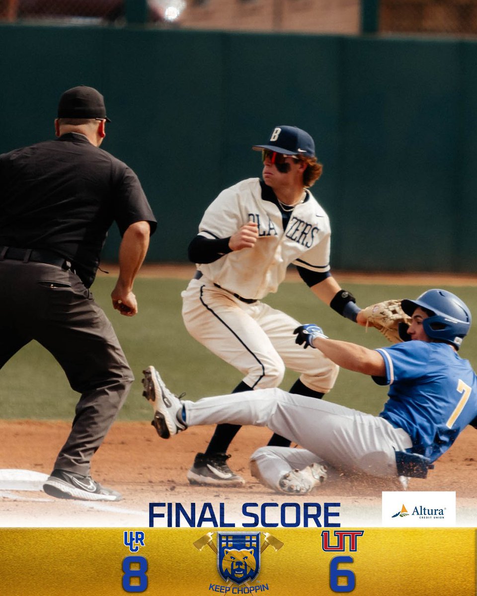 Final Scores! The Highlanders take both games of the double header today at Utah Tech. Game 1 was 5-4 in ten innings and game 2 was 8-6. Series finale tomorrow at 11:05 am. <a href="/UCR_Athletics/">Highlander Athletics</a> <a href="/BigWestSports/">The Big West</a> #GoHighlanders