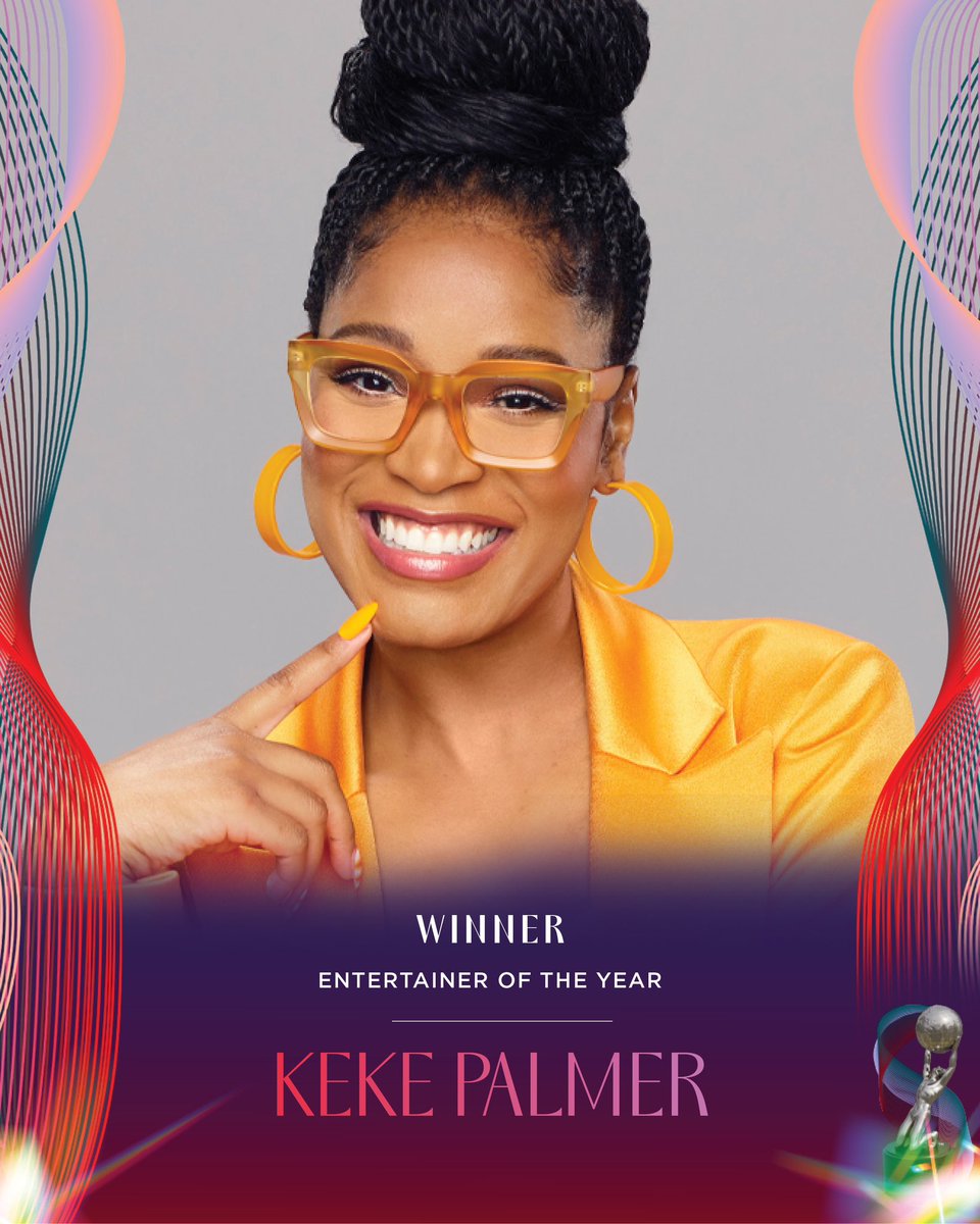 NAACP Image Awards® (@naacpimageaward) on Twitter photo Huge congrats to <a href="/KekePalmer/">Keke Palmer</a> on being crowned Entertainer of the Year at the 56th #NAACPImageAwards! She's undeniable! ✨ Huge congrats to <a href="/KekePalmer/">Keke Palmer</a> on being crowned Entertainer of the Year at the 56th #NAACPImageAwards! She's undeniable! ✨