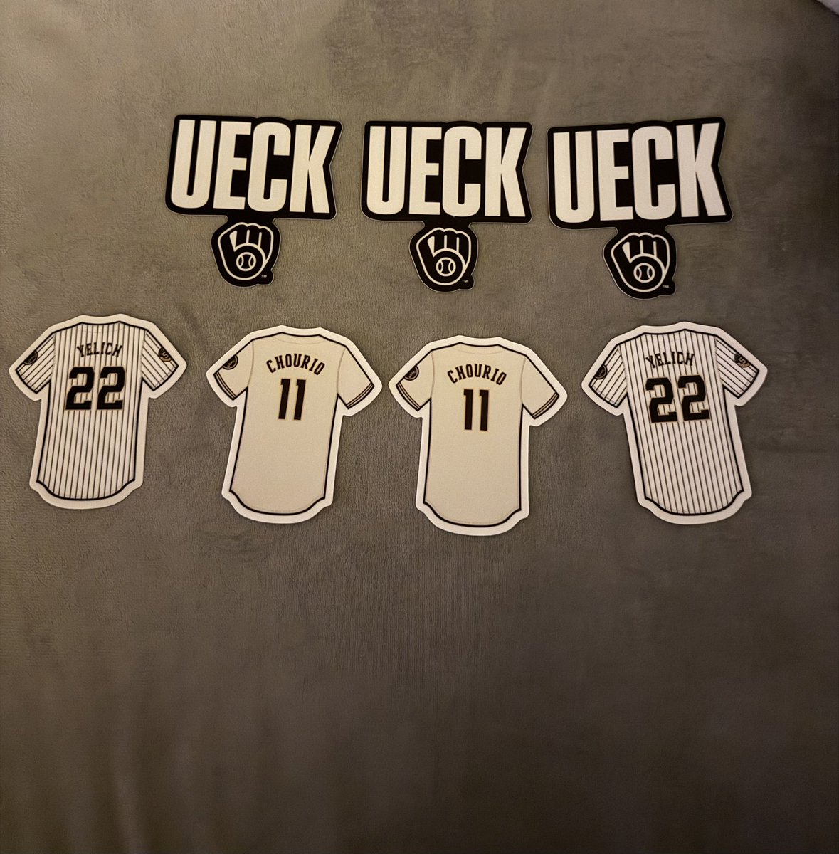 mamesfrommke's tweet photo. Just got my stickers from @yelichfans and they’re SO GREAT! Thank you! 💙💛 https://t.co/GLZSEkRYqF