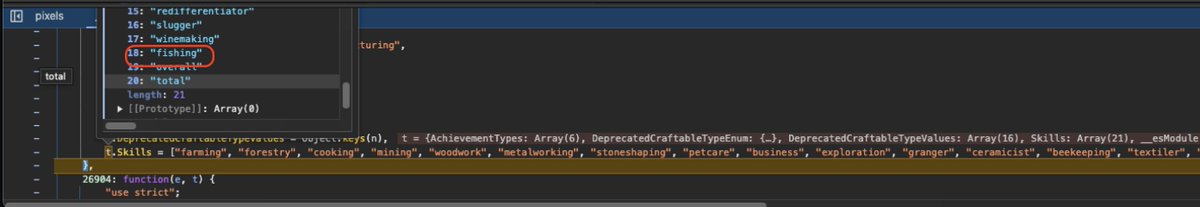 kennethktsui's tweet photo. Here is what I found in my research of why I think Pixels and Fishing Frenzy will have a collaboration.

1) There is existing code in Pixels that indicate the possibility of a fishing skill.
2) Derick mentioned a cooking in his AMA.
@whatslukedoing https://t.co/HTGJ8B9zTV
