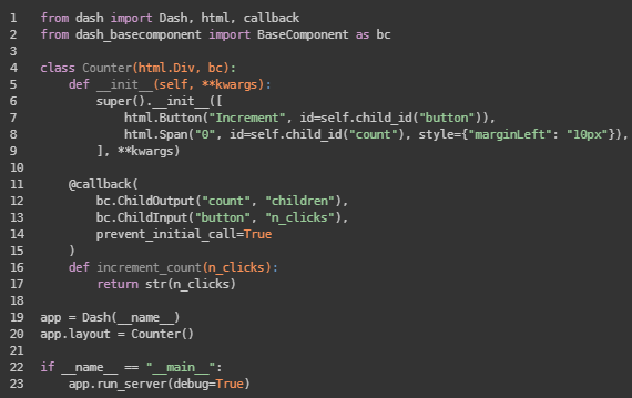 codingwithricky's tweet photo. As a #Python @plotly Dash app grows in complexity, you need a way to write reusable components. Existing solutions exist, but I thought it can be simpler, which is why I made dash-basecomponent.

https://t.co/Lw4ec8uEOa https://t.co/TYFL95jHMV