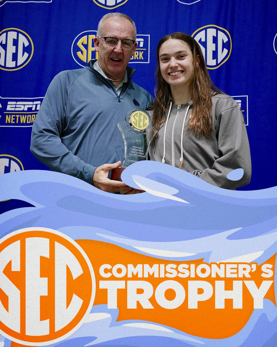 Camille Spink is a co-commissioner's trophy winner after completing the 50 free, 100 free and 200 free sweep! 

She's the first SEC swimmer to achieve the feat since in 2007!