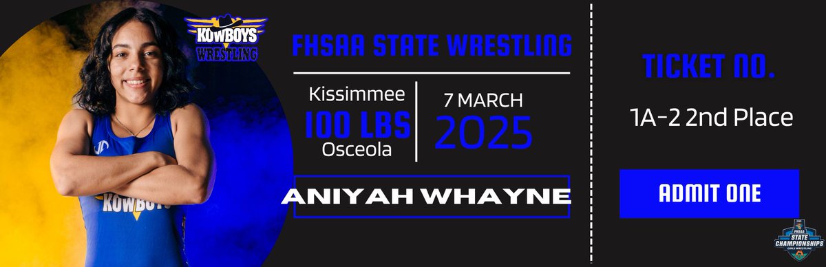 Kowboys Athletics (@kowboyathletics) on Twitter photo Aniyah Whane - Lady Kowboys Wrestling State Qualiier - 100 lbs. #KowboyUp! <a href="/osvarsity/">Sentinel Varsity</a> <a href="/osceolasports/">News-Gazette Sports</a> <a href="/sdocathletics/">SDOC ATHLETICS</a> <a href="/AdventHealth/">AdventHealth</a> <a href="/positiveosceola/">Positively Osceola</a> Aniyah Whane - Lady Kowboys Wrestling State Qualiier - 100 lbs. #KowboyUp! <a href="/osvarsity/">Sentinel Varsity</a> <a href="/osceolasports/">News-Gazette Sports</a> <a href="/sdocathletics/">SDOC ATHLETICS</a> <a href="/AdventHealth/">AdventHealth</a> <a href="/positiveosceola/">Positively Osceola</a>