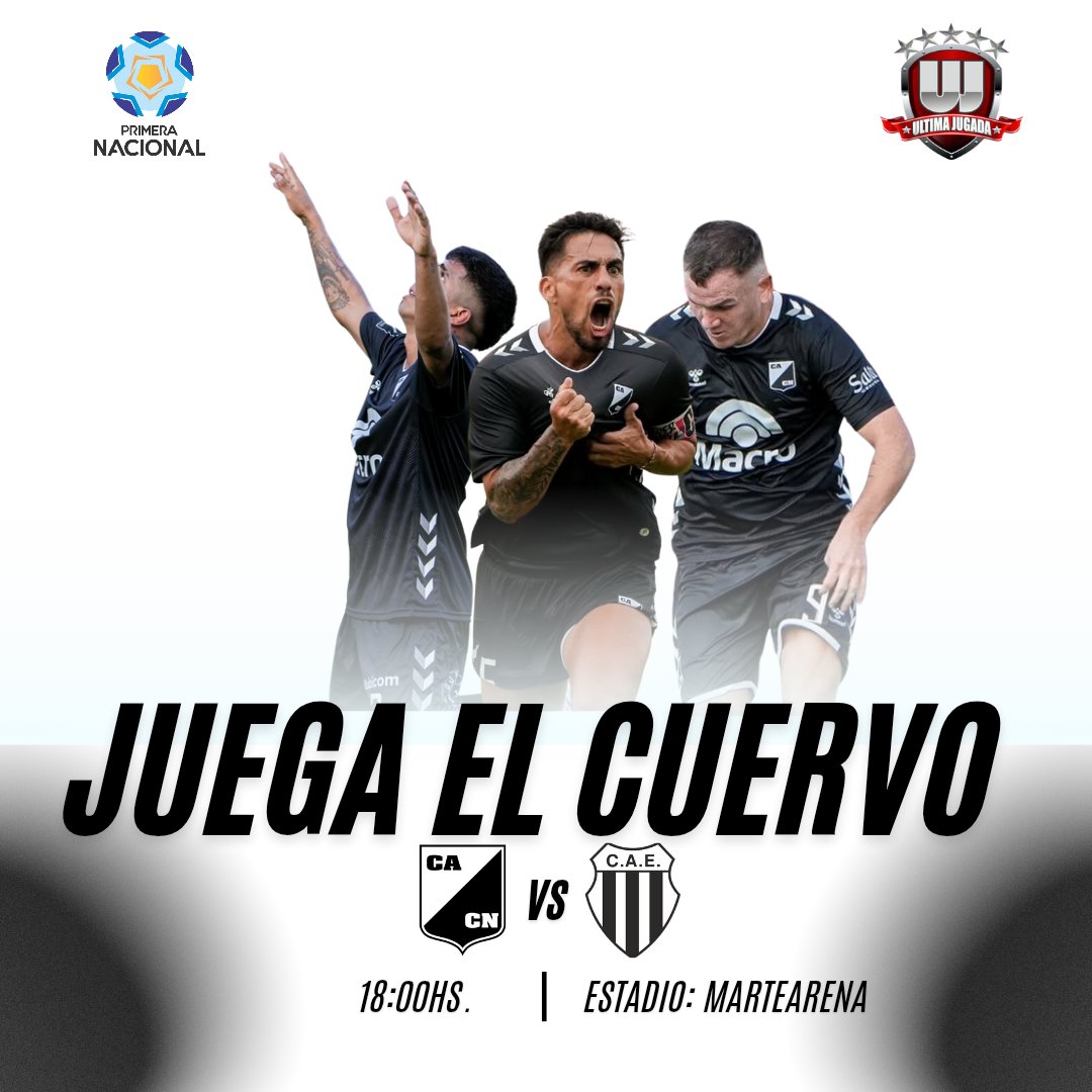🏆#PrimeraNacional

HOY JUEGA EL CUERVO ⚪⚫

⚽ #CentralNorte vs #EstudiantesBA
⏰ 18:00hs.
🏟️ Estadio Martearena 

¿Cómo le irá al Cuervo? 🤔

📷 Prensa Oficial de Central Norte