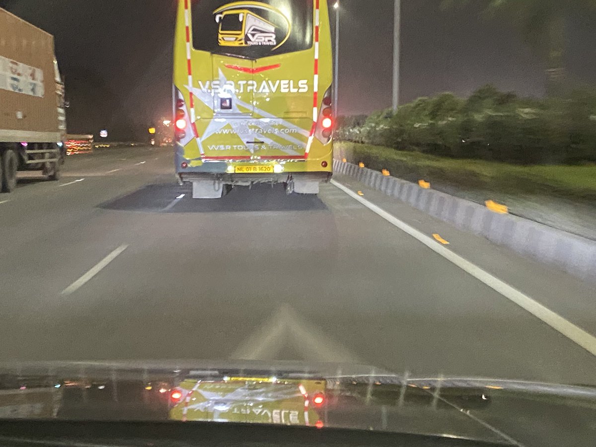 Requesting authorities to take action on dangerous behaviour by trucks parking on entry and exit points. This is Shamshabad exit towards Airport. Also please enforce lane discipline for heavy commercial vehicles. Unless you take actions there will be traffic problems.