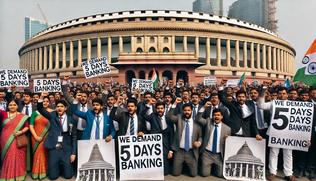 Ashish Sharma (@ashish_boi) on Twitter photo Banking is the backbone of a country's economy and to keep the backbone healthy, bankers well being is must. Implement 5 days banking  now—no more waiting! <a href="/aiboc_in/">All India Bank Officers' Confederation (AIBOC)</a> <a href="/fboioa_india/">Federation of Bank of India Officers' Associations</a> <a href="/nilesh_pawar15/">Nilesh Pawar</a> <a href="/nsitharaman/">Nirmala Sitharaman</a> <a href="/FinMinIndia/">Ministry of Finance</a> <a href="/DFS_India/">DFS</a> #UnitedWeStand <a href="/idesibanda/">Newton Bank Kumar</a> Banking is the backbone of a country's economy and to keep the backbone healthy, bankers well being is must. Implement 5 days banking  now—no more waiting! <a href="/aiboc_in/">All India Bank Officers' Confederation (AIBOC)</a> <a href="/fboioa_india/">Federation of Bank of India Officers' Associations</a> <a href="/nilesh_pawar15/">Nilesh Pawar</a> <a href="/nsitharaman/">Nirmala Sitharaman</a> <a href="/FinMinIndia/">Ministry of Finance</a> <a href="/DFS_India/">DFS</a> #UnitedWeStand <a href="/idesibanda/">Newton Bank Kumar</a>