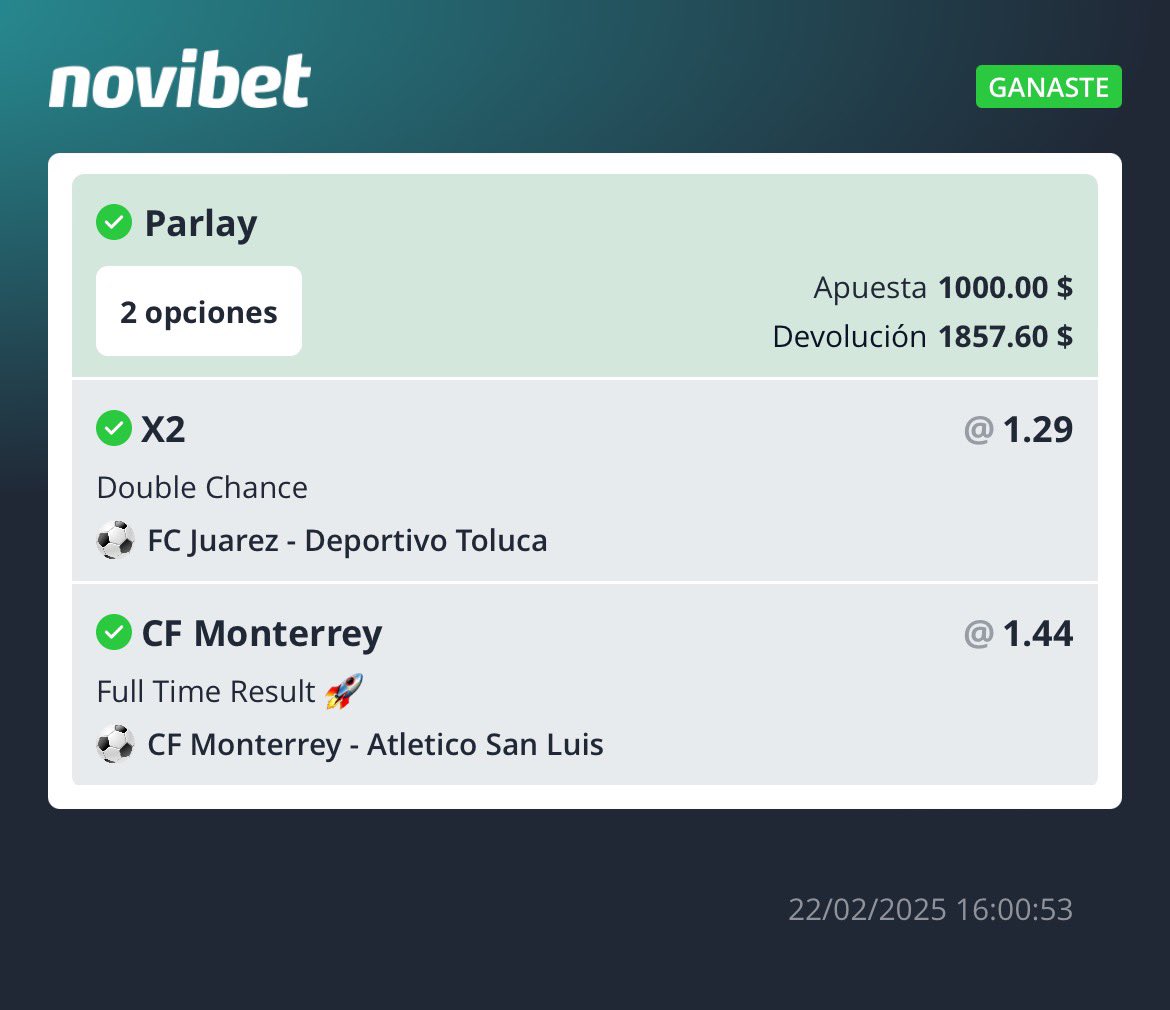PicksHades's tweet photo. ¿ No que no ? 🥵🔥

Cerramos el día muy bien con la Liga MX nos trato muy bien 🫶💰

Stake 10 ✅✅

Leon ML ✅✅

Una trasferencia de $200 o que 👀 30 INTERACCIONES Y SE VA ENTRE LOS COMENTARIOS DEVEN SEGUIRME Y DARME LIKE 👊🏻❤️

#LigaMX #Rayados #Apuestas https://t.co/3DWDPih1qD
