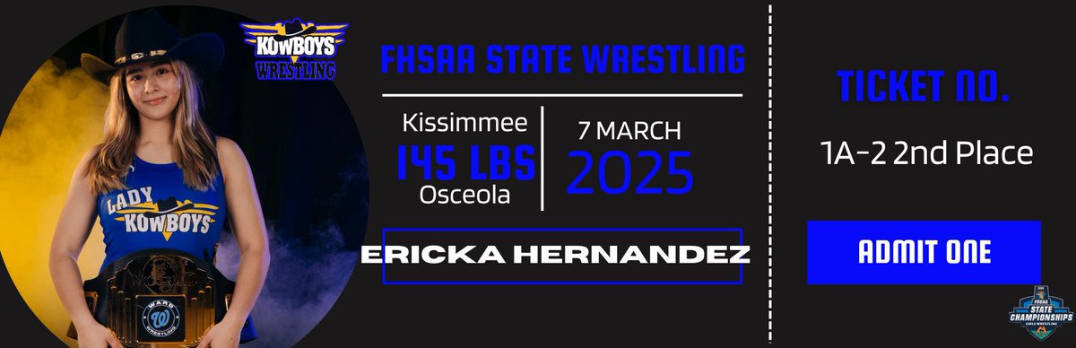 Kowboys Athletics (@kowboyathletics) on Twitter photo Ericka Hernandez - Lady Kowboys Wrestling State Qualiier - 145 lbs. #KowboyUp! <a href="/osvarsity/">Sentinel Varsity</a> @osceolasports <a href="/sdocathletics/">SDOC ATHLETICS</a> <a href="/AdventHealth/">AdventHealth</a> <a href="/positiveosceola/">Positively Osceola</a> Ericka Hernandez - Lady Kowboys Wrestling State Qualiier - 145 lbs. #KowboyUp! <a href="/osvarsity/">Sentinel Varsity</a> @osceolasports <a href="/sdocathletics/">SDOC ATHLETICS</a> <a href="/AdventHealth/">AdventHealth</a> <a href="/positiveosceola/">Positively Osceola</a>