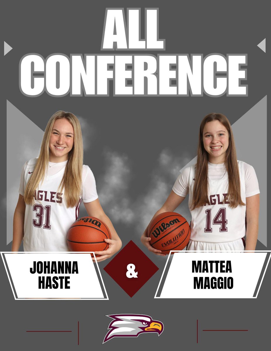 Congratulations to Senior <a href="/MatteaMaggio/">Mattea Maggio</a> and Sophomore <a href="/HasteJohanna/">Johanna Haste</a> on making The 2025 All Conference Team. 

Also congratulations to Allison Caplinger and Gracyn Musick who received Honorable Mention.

Way to go Eagles!