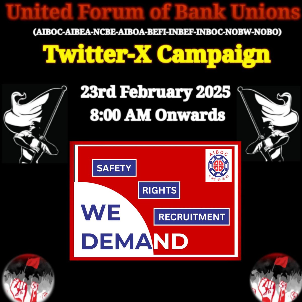 Nilesh Pawar (@nilesh_pawar15) on Twitter photo #UnitedWeStand – UFBU demands 5 day banking #UnitedWeStand – UFBU demands 5 day banking