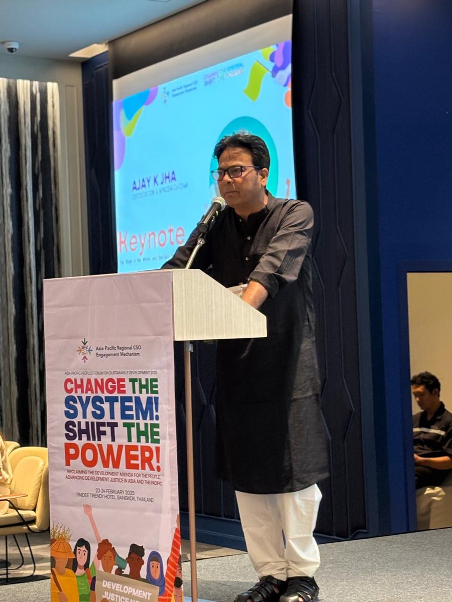 cecoedeconindia's tweet photo. CECOEDECON is at the Asia-Pacific People’s Forum on Sustainable Development 2025 in Bangkok! 
23rd Feb 2025
Ajay Jha will deliver the keynote: The State of the World &amp; Asia-Pacific – a deep dive into global &amp; regional challenges blocking SDGs.
Let’s push for an equitable world. https://t.co/sgjqY1tIXS