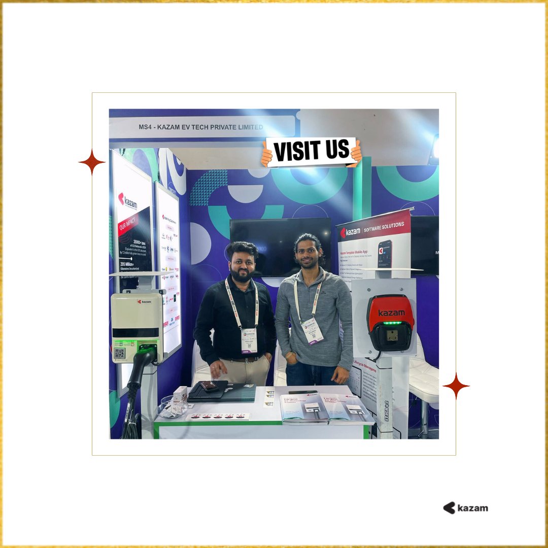 KazamEnergy's tweet photo. Meet us at #ELECRAMA2025!⚡️ We’re at Hall 6, Stall MS4, ready to connect &amp; collaborate on building a stronger #EVecosystem.

Join us Feb 22-26 at #IndiaExpoMart, Greater Noida. Let’s power the future of #emobility together!

🎫 https://t.co/beJDj1Qqwo

@ElecramaLive #evcharging https://t.co/GDxb53TEHh
