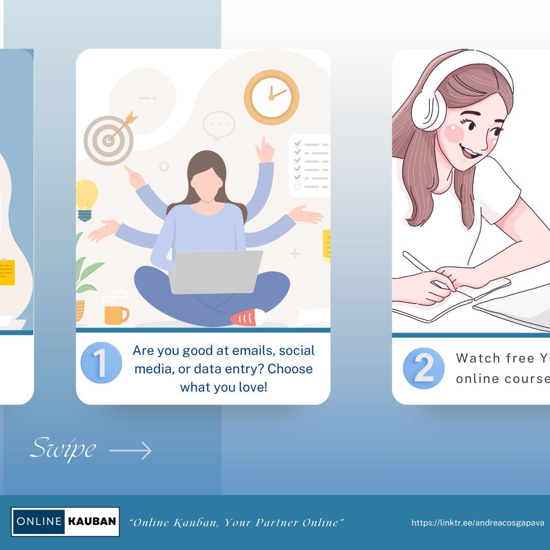 AndreaVa032700's tweet image. So, do you want to be a virtual assistant (VA)? Starting can feel scary, but every expert was once a beginner. Are you ready to start your VA journey? Comment &quot;READY&quot; below! 👇
#VirtualAssistant #WorkFromHome #VAforBeginners #FreelanceLife #OnlineJobs