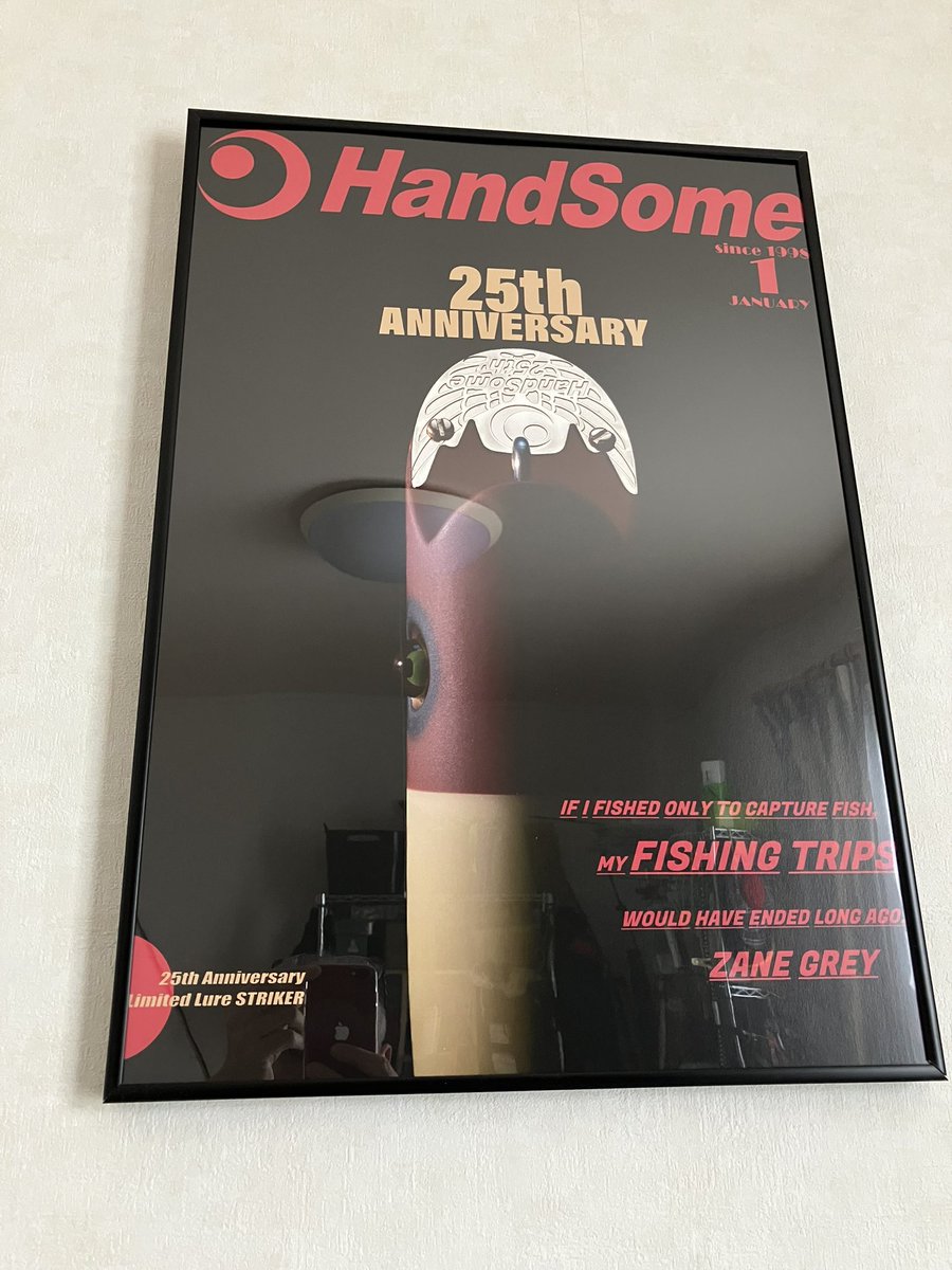 kaneunderberq's tweet image. ポスターを買うなんてしたことあったろうか？そして額縁まで。いやいや正解。超カッコイイ。

#handsome_lures #25th_anniversary