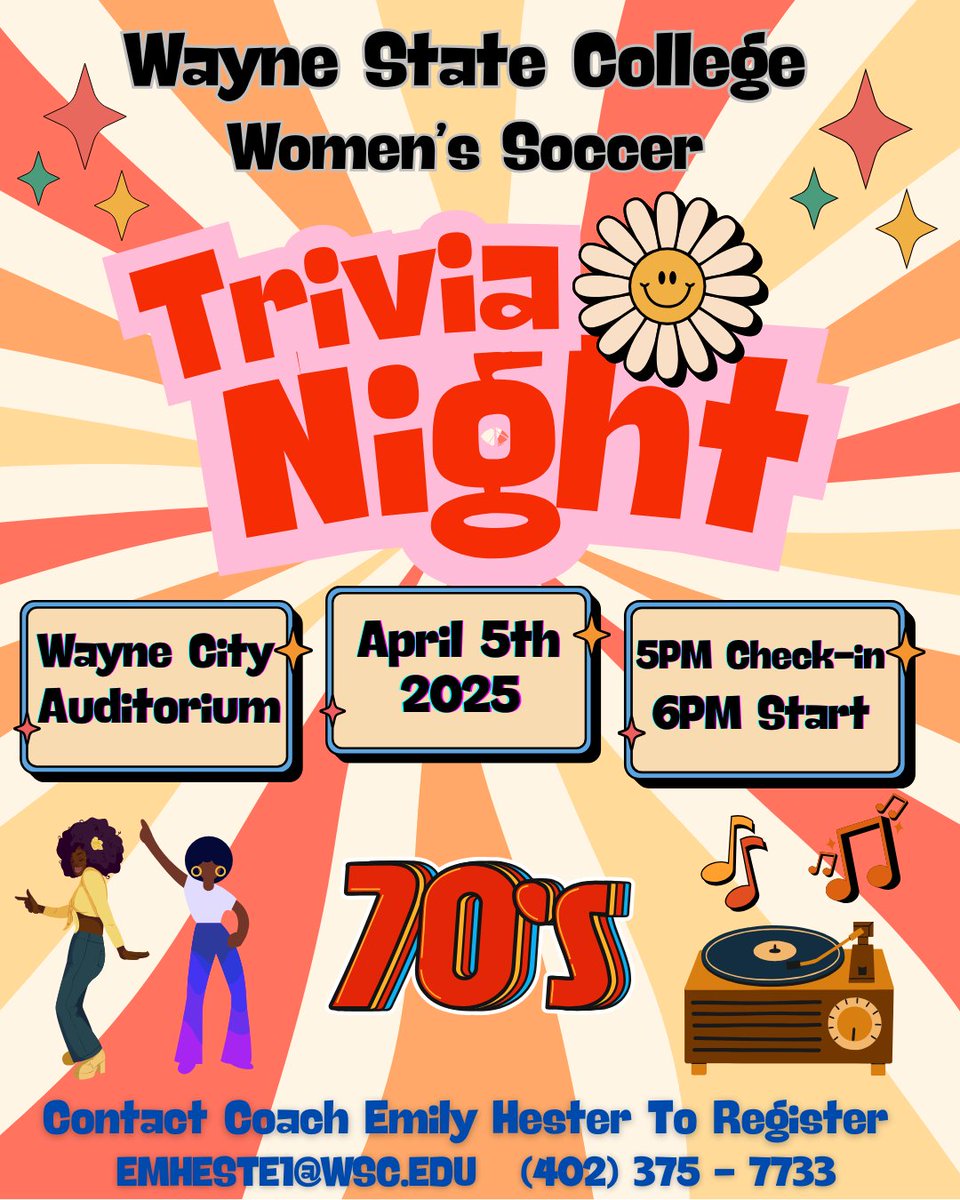 WayneStSoccer's tweet photo. 🚨 Trivia Night - Saturday, April 5 🚨

We are 6 weeks out from our annual Wayne State Women's Soccer Trivia Night!

We hope you can attend this fun night to support our student-athletes. 

#GoCats⚽️ https://t.co/bmUTuw7sk1