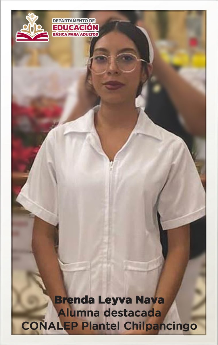 EducGuerrero's tweet image. 🌟 ¡De la Montaña Alta a la enfermería! Brenda Leyva Nava lo logró estudiando en el Centro de Educación Básica para Adultos "Adrián Castrejón" de Copanatoyac. Hoy brilla en el #CONALEP Chilpancingo. 

Los #CEBAS te dan un certificado válido en todo México. ¡Inscríbete!  💪✨