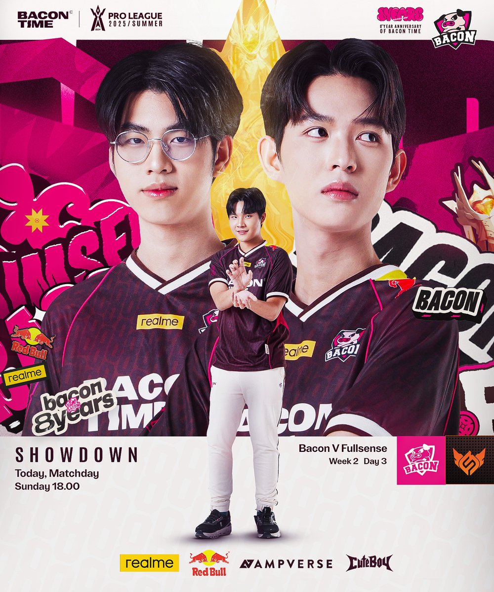 bacontimes's tweet image. #RPL2025Summer : วันนี้เราจะกลับมาเก็บชัยให้ได้ ฝากมาเชียร์ด้วยนะครับ ✌️
.
✨ แมทช์ที่ 4 พวกเรา #ทีมBaconTime 🐷 จะลงสนาม 🆚 𝐹𝑢𝑙𝑙 𝑆𝑒𝑛𝑠𝑒 🔥 เวลาประมาณ 18.00 น.
.
#BaconFamily อย่าลืมมาส่งกำลังใจให้หนุ่มๆของเรากันนะ 💖