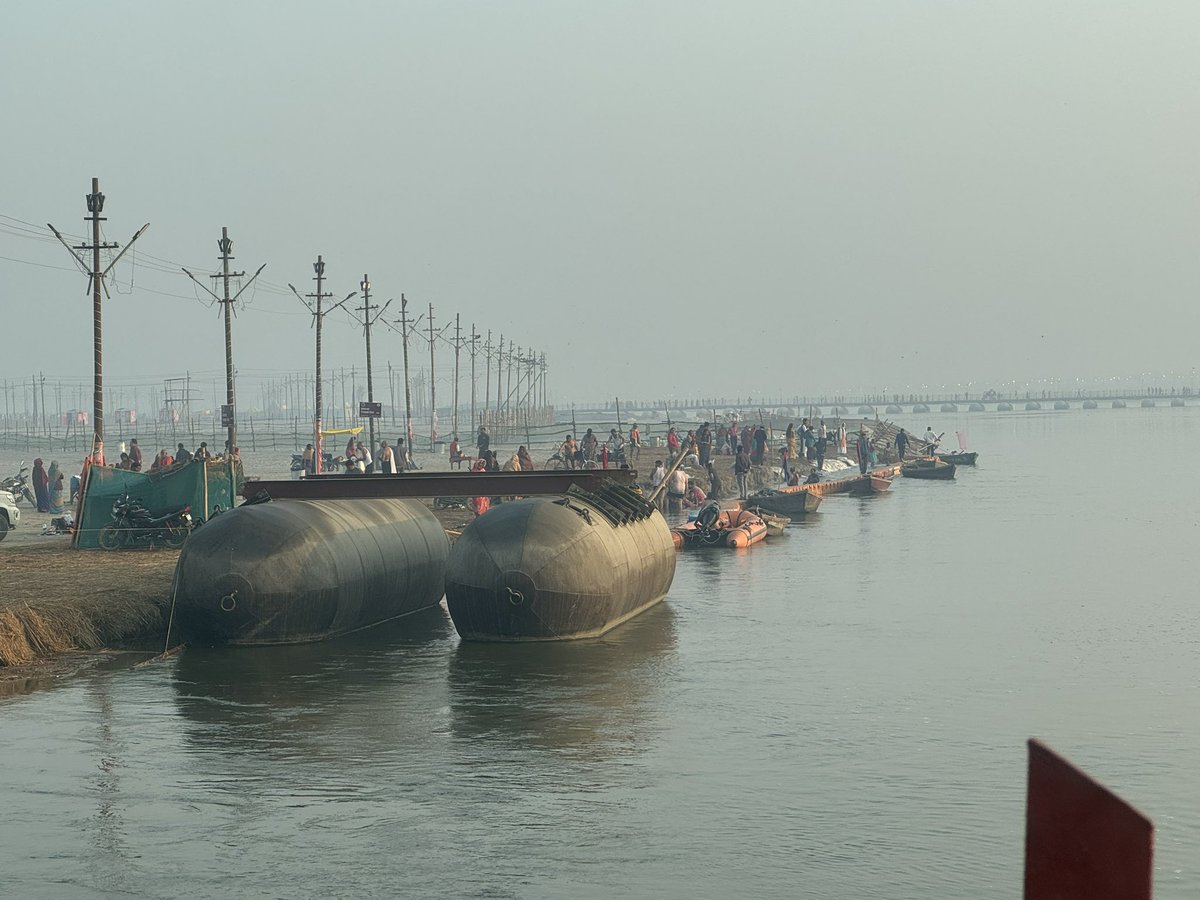 Finally took dip in the holy Triveni sangam  in the Mahakumbh -2025 along with my parents.