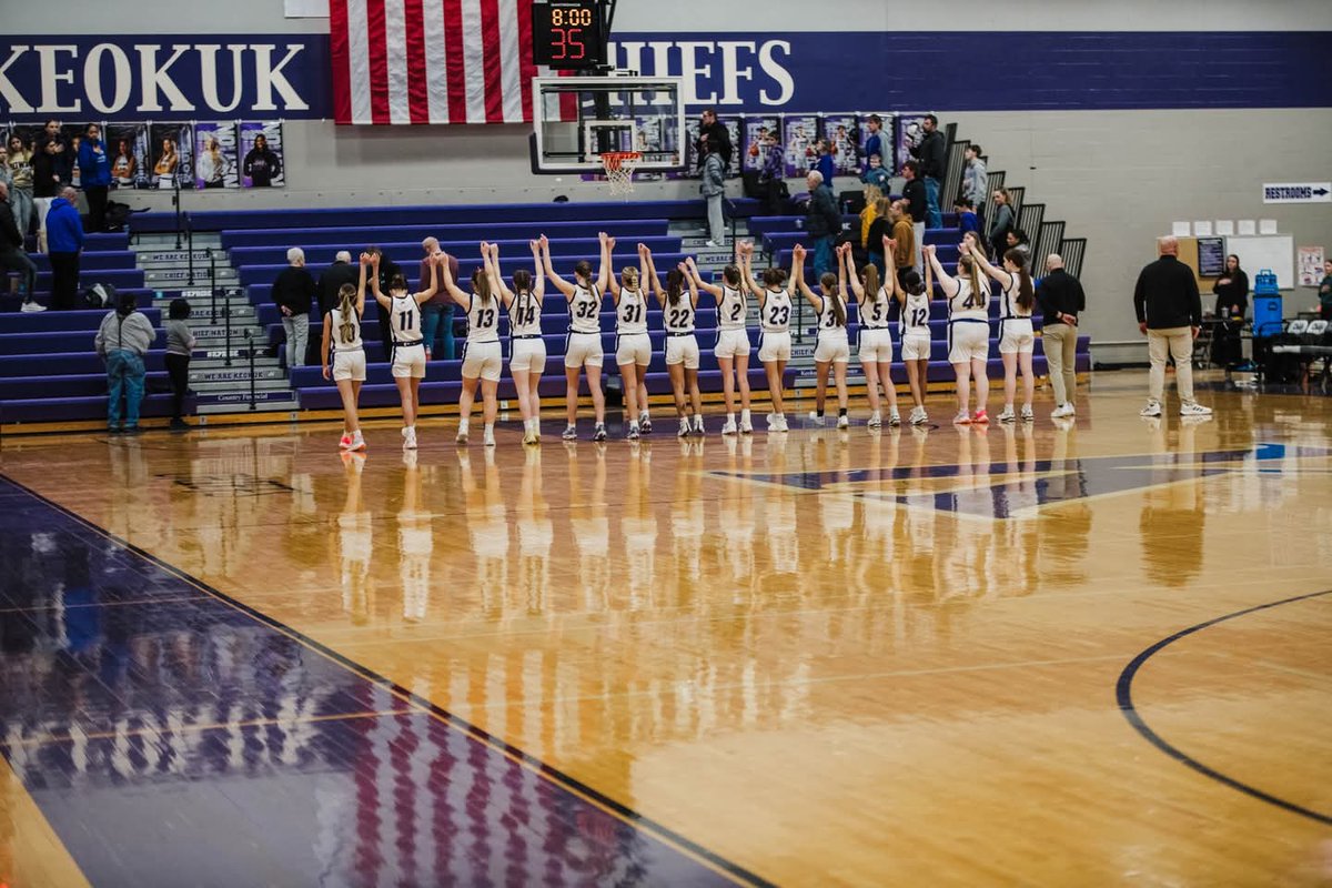 Our girls left it all on the floor tonight but came up short to #11 Clear Creek Amana 65-60. Humbled to be around this group of girls as we accomplished a lot on the court and in life!