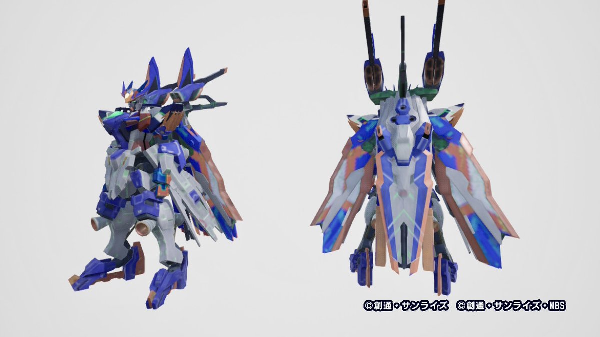 KS5S6p's tweet photo. #BBGP1 
#ガンダムブレイカー4 
機体名　G-ブラウライゼンデ

設定　あらゆる任務を単騎でこなすことが可能な遠近両方万能機体。

何処か部隊に所属している様子は無く、ふらっと現れては消えていく

その色と居場所を求めて彷徨う姿から巷では蒼き旅人（ブラウライゼンデ）と呼ばれるようになった。 https://t.co/1JlLrtAIxp