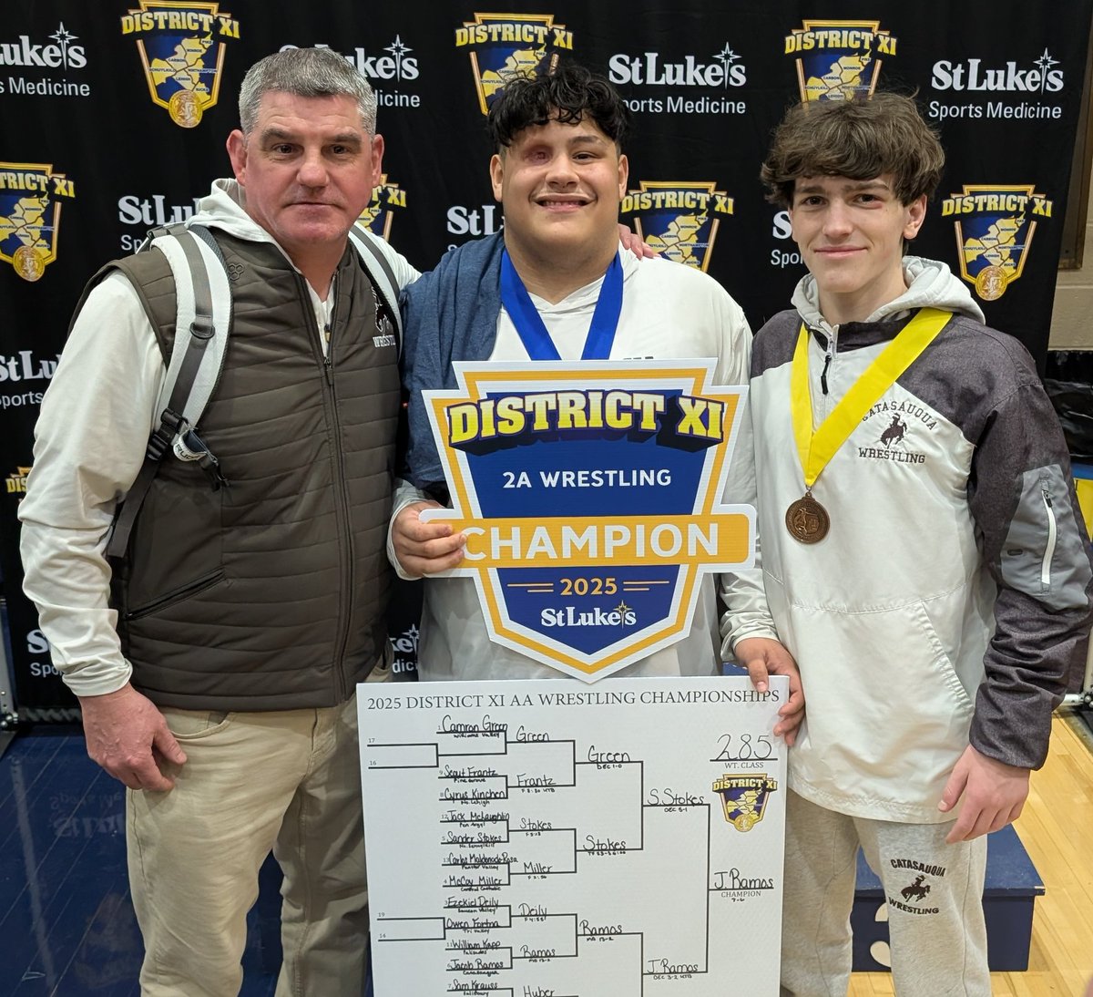 Congratulations to Jacob Ramos and Gavin Hacker, our 2024-25 <a href="/PIAADistrictXI/">PIAA District XI</a> 2A Boys Wrestling medal winners. #GoRoughs 🤼