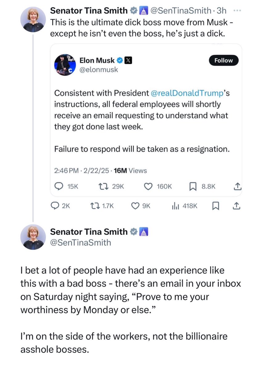 TheTNHoller's tweet photo. Minnesota Senator Tina Smith bringing the thunder 🔥 https://t.co/g9OCT1mtLc