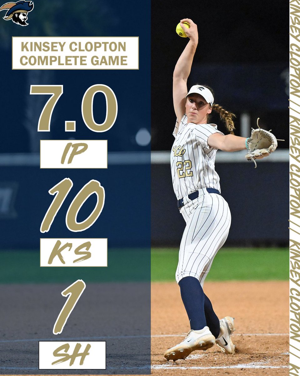 𝐂𝐎𝐌𝐏𝐋𝐄𝐓𝐄-𝐆𝐀𝐌𝐄 𝐒𝐇𝐔𝐓𝐎𝐔𝐓!! 🔥

Kinsey Clopton was sensational against Hofstra on Saturday! She went the distance for her first-career shutout with 𝟏𝟎 strikeouts in 7.0 innings pitched! 

Way to go, Kinsey! 

#john330bucs // #BucStrong