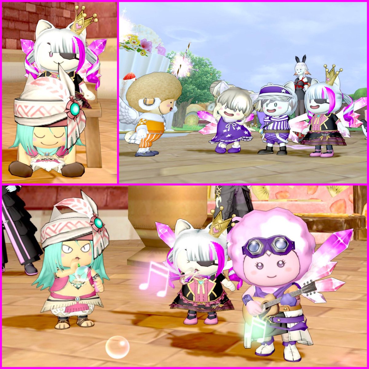 ミニアちゃん主催の決起集会🌷
今回の対抗戦もゆる〜くできるところまで！
 #狂い咲け魅惑のオルフェアリーズ 
 #バトルトリニティ 
マッチよろでっせぇ！ぴぴぴっぴ！頑張る！