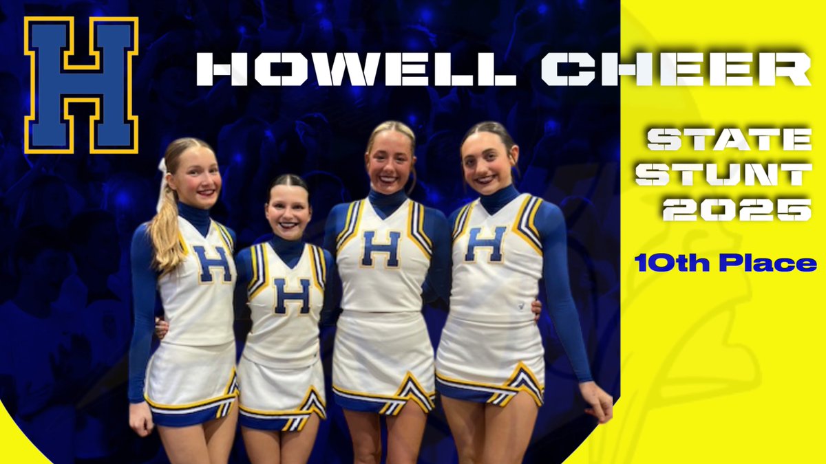 Congratulations to our stunt group that placed 10th out of 30 today at State Cheer! Tomorrow the entire cheer team competes in Game Day at State! Good luck Vikings!