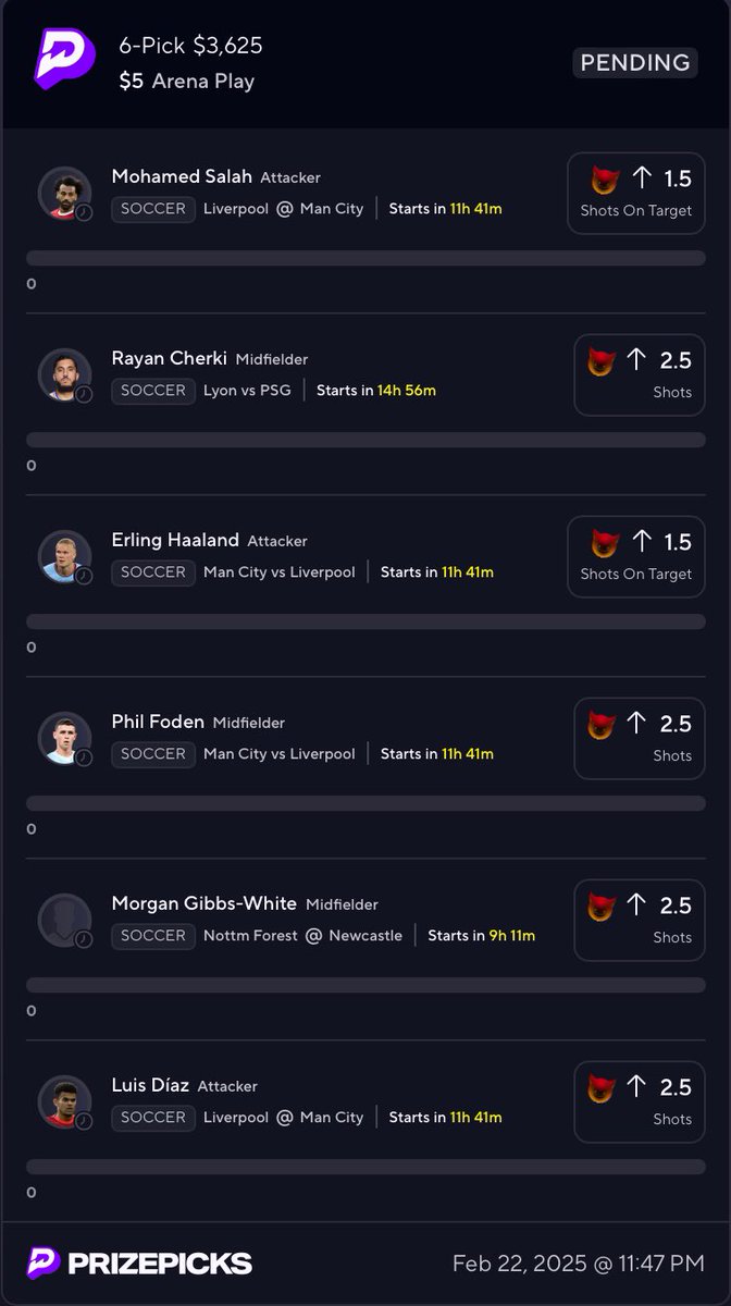 #PrizePicks 

Ladies and gentleman if this goes 6/6 I’m giving 3,000$ away to someone who likes this tweet. Demon props sweaty but fuck it.