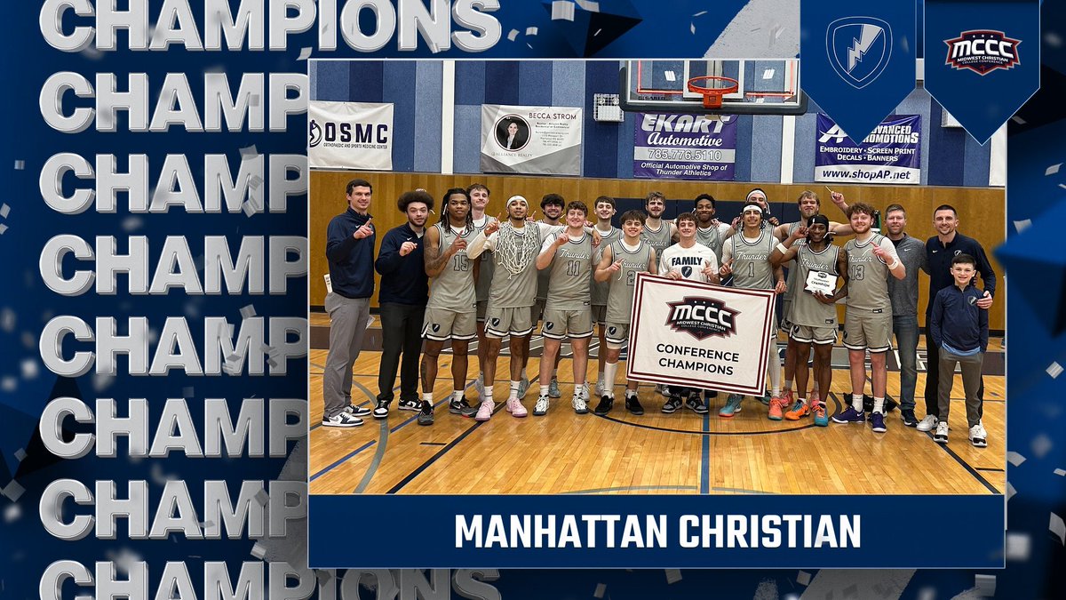 2️⃣0️⃣2️⃣5️⃣ MIDWEST CHRISTIAN COLLEGE CONFERENCE TOURNAMENT CHAMPS! 🏆

⛈️🏀

#RollThunder