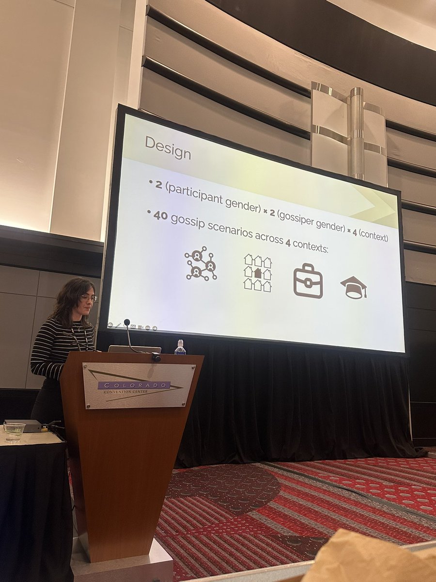 MlProkosch's tweet photo. Yes. Women tend to infer gossipiness at higher rates than men, may have their information sharing perceived more as gossip, and may sometimes suffer likability penalities for gossiping. However, context matters. (3/3) @DrMeltemYucel #EPatSPSP2025 #SPSP2025 https://t.co/1SoAib8mwo