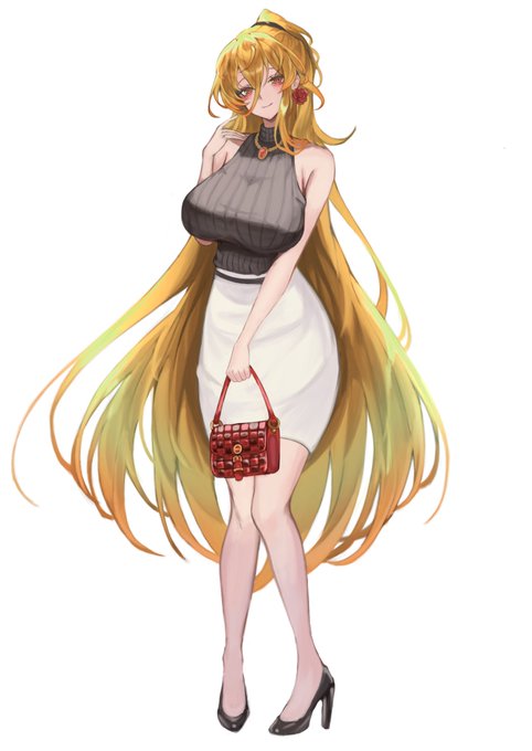 ラミアさん私服パターン3つ位作ったけど、根本的に蛇らしさ出せてないから全部練り直しになっちゃった 