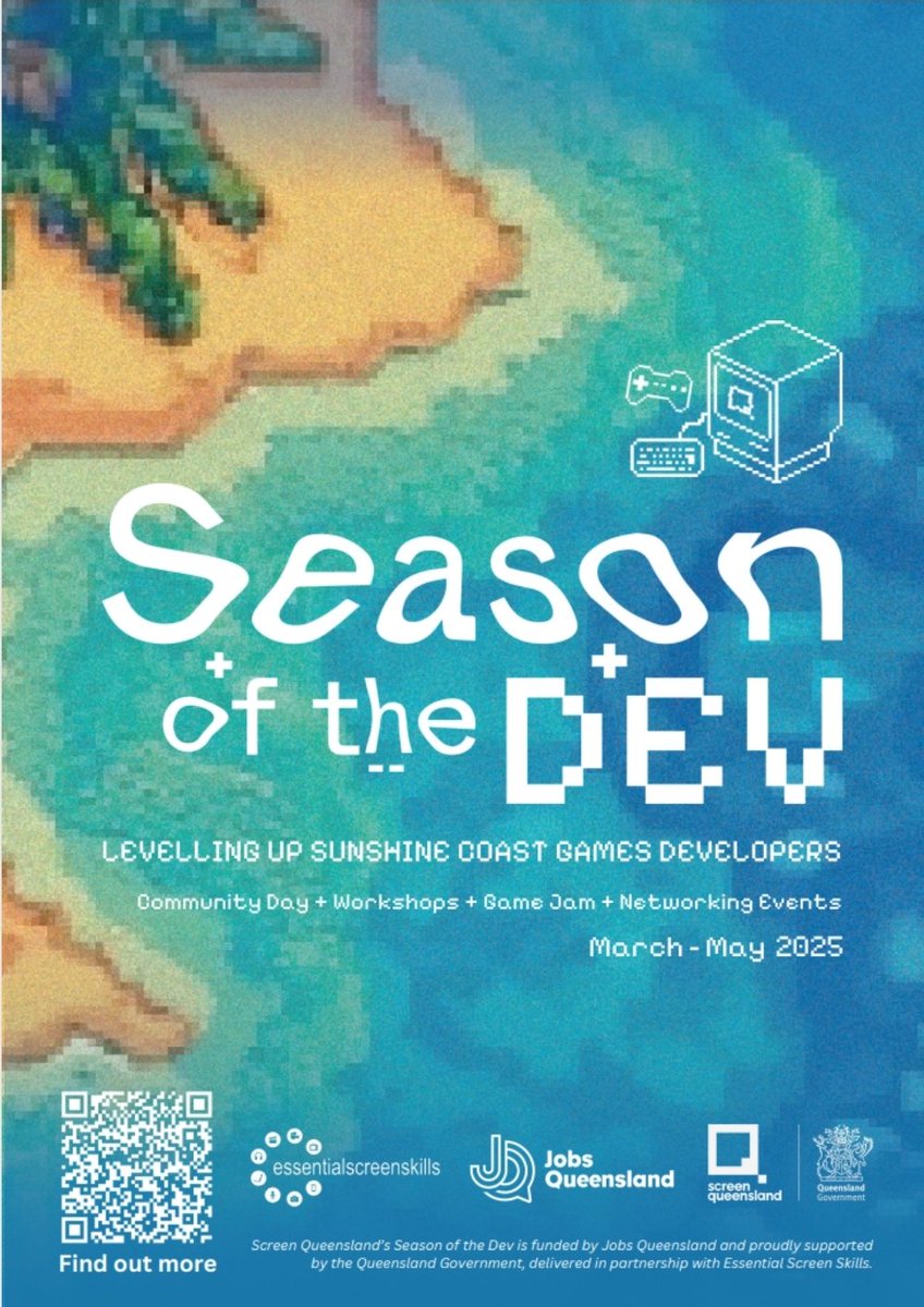 Finlèy Cameron (Fin) (@basicallyfin) on Twitter photo So excited to finally announce Season of the Dev!
🎮 Community Day: Saturday, 8 March, 10 am–4 pm, Innovation Centre, University of the Sunshine Coast, 90 Sippy Downs
<a href="/Screen_QLD/">Screen Queensland</a> So excited to finally announce Season of the Dev!
🎮 Community Day: Saturday, 8 March, 10 am–4 pm, Innovation Centre, University of the Sunshine Coast, 90 Sippy Downs
<a href="/Screen_QLD/">Screen Queensland</a>