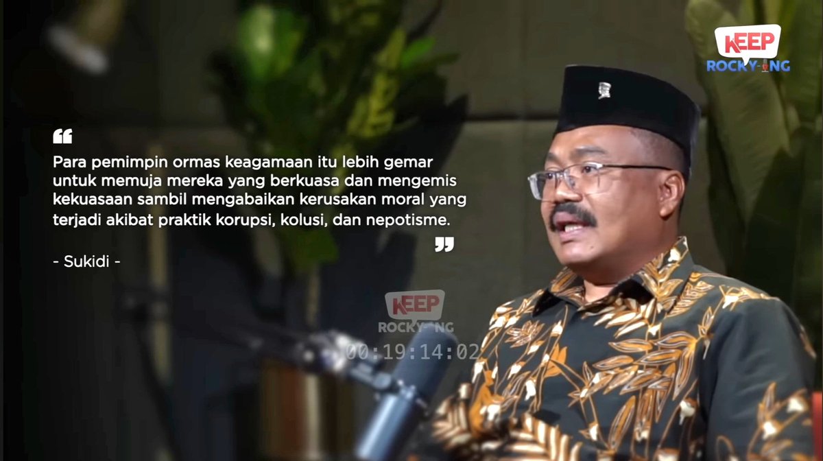 Lugas, jujur, dan tegas dari Mas Sukidi. Matur sembahnuwun mas 🙏😍