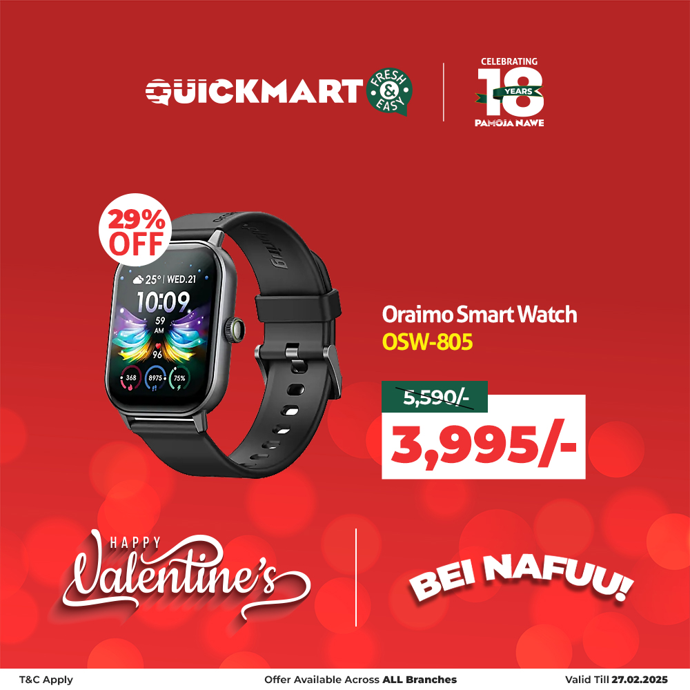 QuickmartKenya's tweet image. Get your hands on the latest electronics at prices that won’t break the bank! We’ve got it all at Quickmart! 

*Offer validity as indicated at the bottom right of the image.

#HappyValentines
#18YearsPamojaNawe
#BeiNafuu
#FreshAndEasy