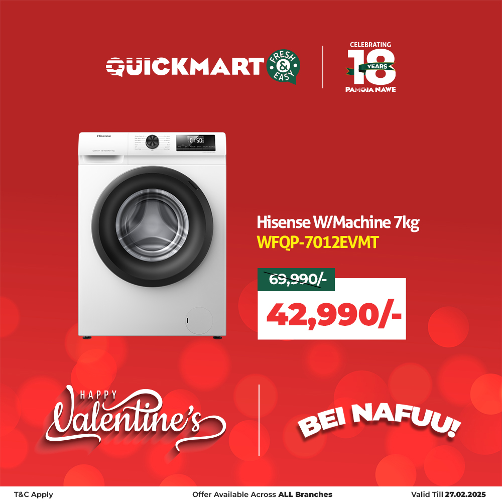 QuickmartKenya's tweet image. Get your hands on the latest electronics at prices that won’t break the bank! We’ve got it all at Quickmart! 

*Offer validity as indicated at the bottom right of the image.

#HappyValentines
#18YearsPamojaNawe
#BeiNafuu
#FreshAndEasy