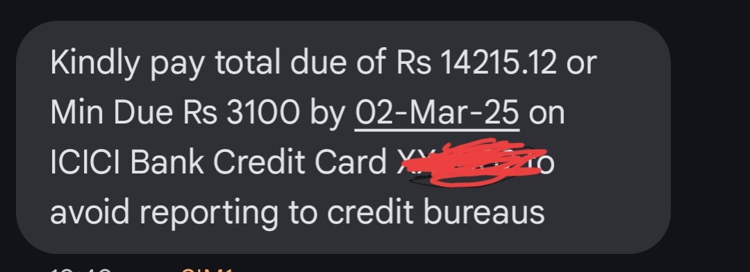 drkishor_kumar's tweet photo. @ICICIBank Why such an intimidating message? It's not like the bill is overdue, there is plenty of time left. And, I have never missed a bill ever. Moreover, you have already sent the bill through the usual means. This reminder just feels like a threat. https://t.co/ClKhg2pUBy