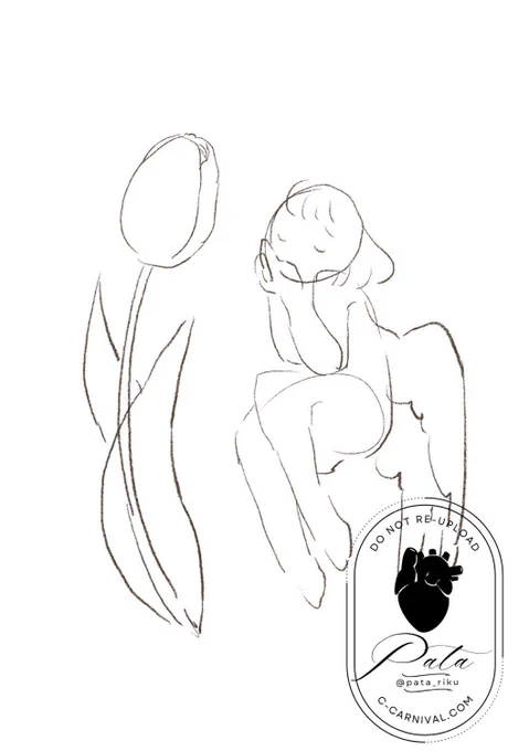 ←ラフ →線画
 #窓際サンクチュアリ 