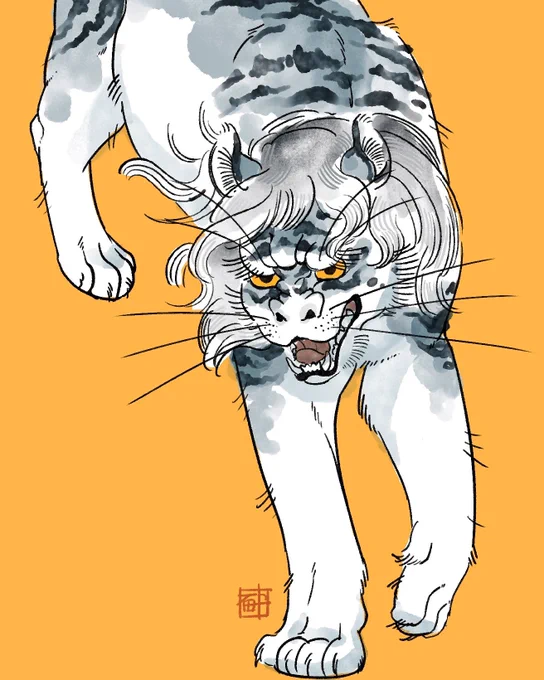 Fan art for anthropomorphic depiction of disease drawn in the Meiji era 